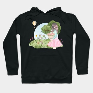 girl in the field Hoodie